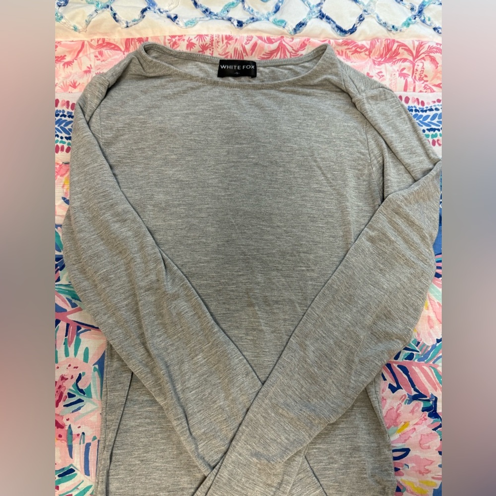 WhiteFox gray long sleeve shirt